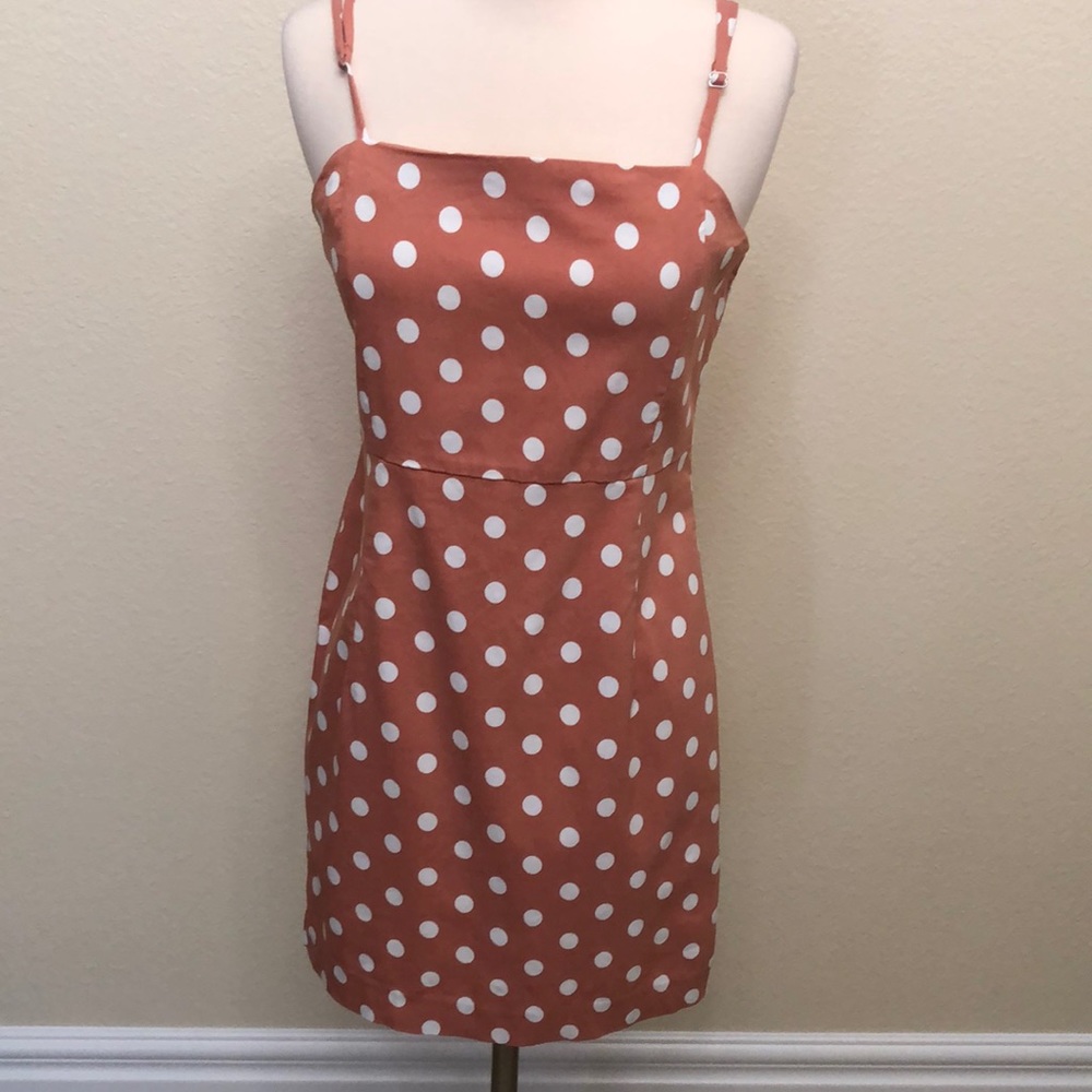 Forever 21 Brown with White Dots Dress